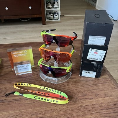 3 Pairs - Oakley Jawbreaker Uranium, Radar EV Harmony Fade and