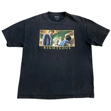 DGK Dirty Ghetto Kids Righteous T Shirt Sz XL Pulp Fiction Faded Black Skate