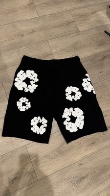 Black Denim Tears Cotton Wreath Sweatshorts Size Small