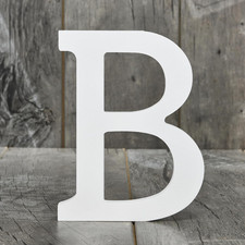 10 Inch Wooden Letter B for Wall Decor, Large Wood Standing Letters for Table Sh