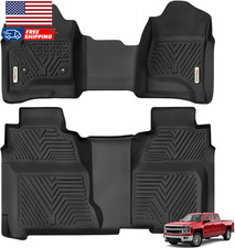 Floor Mats Compatible with 2014-2018 Silverado/Sierra 1500, 2015-2019 2500HD/350
