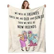 Soft Friend Blanket Women Warm Cozy Friendship Gifts Friends Birthday 50x60
