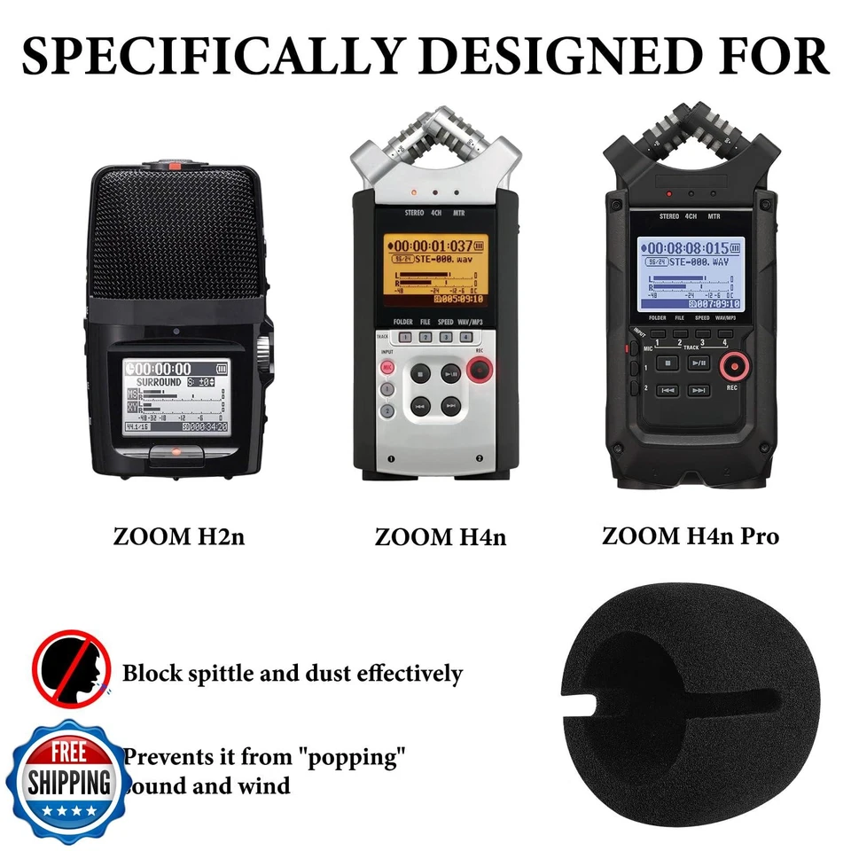 Geekria for Creators Foam Windscreen Compatible with ZOOM H2n, H4n, H4n Pro H - Image 2 of 4