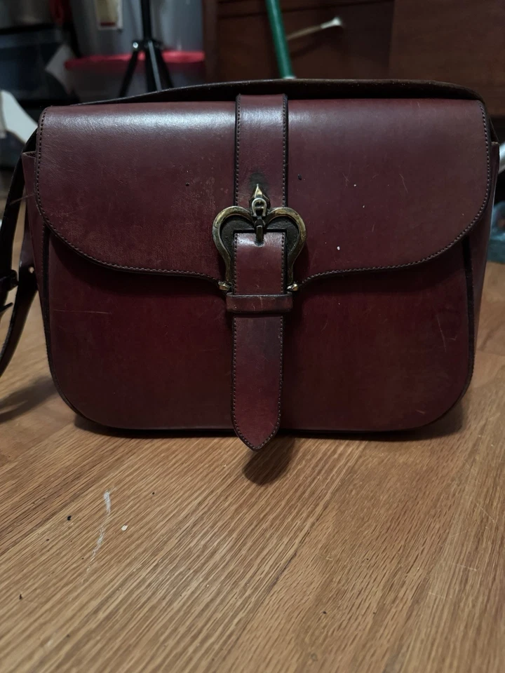 Cartera bandolera de cuero Etienne Aigner vintage sangre de buey Foto 2 de 4