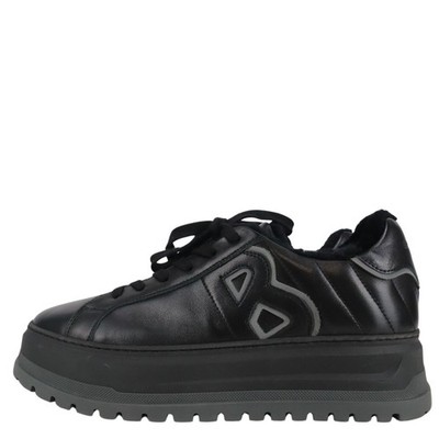 Bogner Herren Schuhe Sneaker Gr. 41 Schwarz Leder Freizeitschuhe Sport