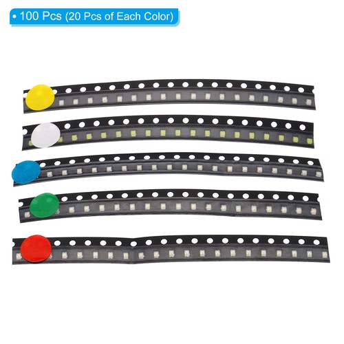 100Pcs 0805 Surface Mount Diode, 1.8-3V Light Emitting Diodes Chips 5 ...