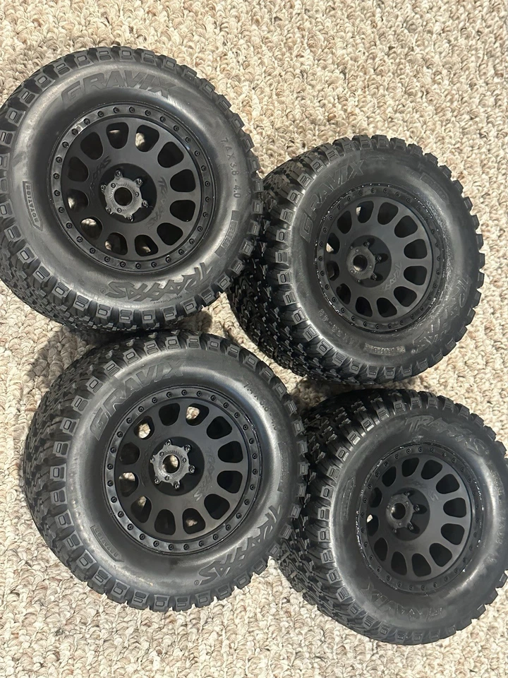 Traxxas Gravix Belted Tires On Black Wheels From Traxxas Xrt 1/6 - Image 2 of 4