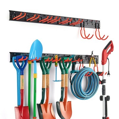 Ultrawall Multi-Storage Garage Hooks, Utility Rack Upgraded 3rails+ 14hooks