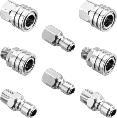 #ad 8 Pack 3 8quot; NPT Pressure Washer Quick Connect Hose Fittings SetsFemale and Male $13.99