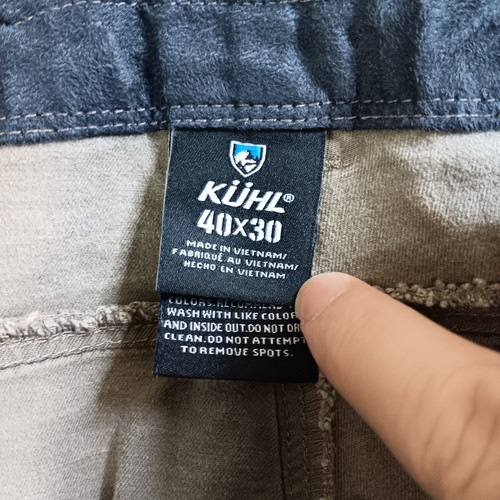 Kuhl Vintage Patina Dye Rydr Denim Pants Jeans Men 40x30 Gray Outdoor Hiking - Picture 5 of 18