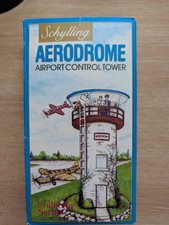 Schylling Aerodrome Airport Control Tower tin wind-up toy