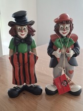 Gilde Clowns Figur „Faulpelz“ und "Finger Hoch" ca. 19 cm