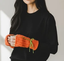 Handmade Knit Arm Warmers – Cozy Fingerless Wrist Warmers 