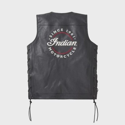 New men INDIAN leather vest 100% cowhide leather