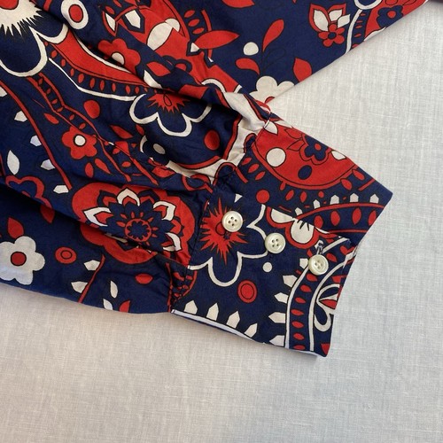 Talbots Damen Kleid Größe 12 rot weiß blau Blumenmuster Paisley klassisch adrett - Bild 5 von 9