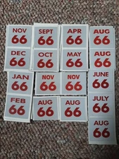 2, 1966 Connecticut License Plates.  YOM Expiration Stickers.$12. PER PAIR.