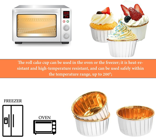 100 Stück Cupcake Muffin Förmchen Aus Aluminiumfolie,Muffinförmchen Papier, Muff - Bild 7 von 7