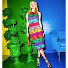 Alice + Olivia Snake Raimbow Delora Dress Size 2 NWOT