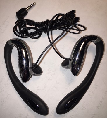 Koss KSC9 Sportsclip Ear-Hook Headphones - Black/Silver | eBay
