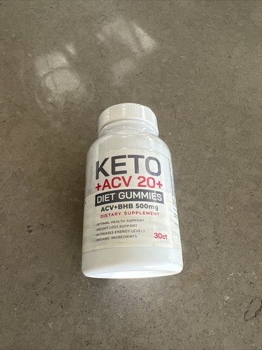 KETO + ACV 20+ Diet Gummies 500mg 30 Gummies | Exp 04/25 READ DESC