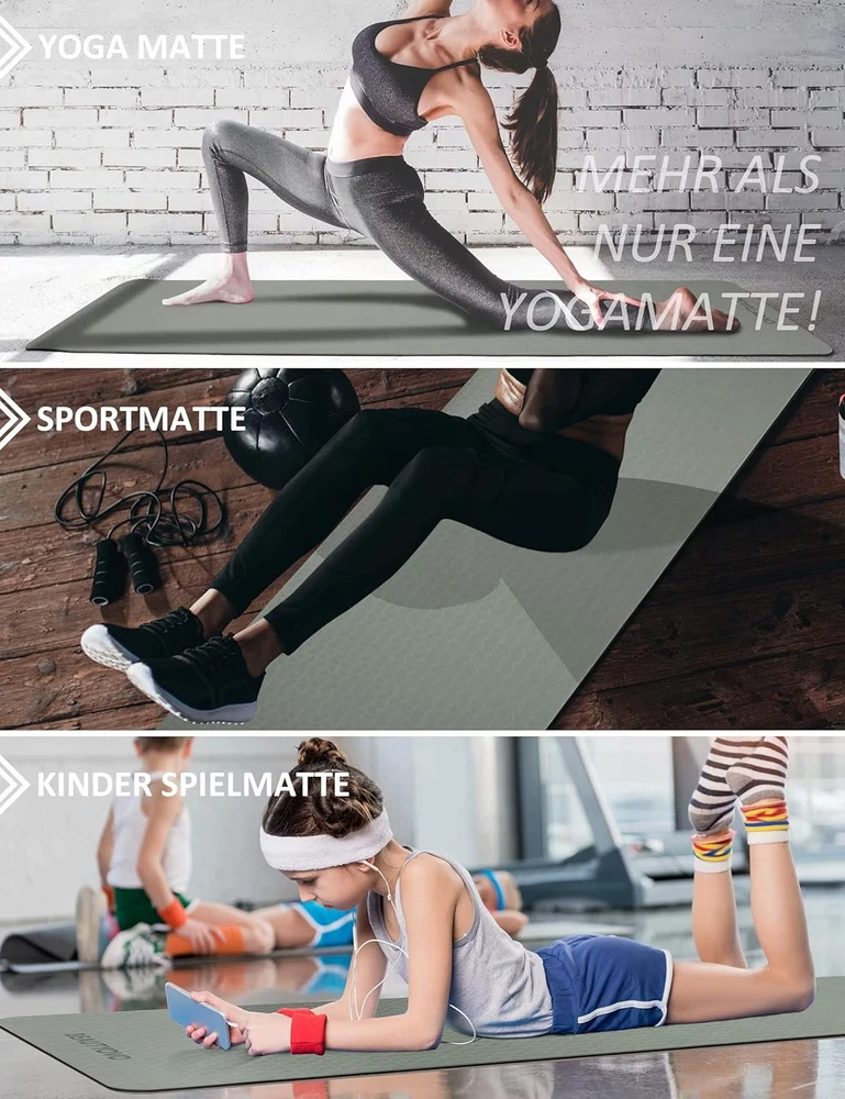 Extra Thick 1/3 Inch Non-Slip Yoga Mat with Strap for Professional Practice Extra Thick 1/3 Inch Non-Slip Yoga Mat with Strap for Professional Practice