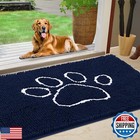 Dog Door Mat for Muddy Paws, Pet Rug Chenille Absorbent Outdoor Doormat 36"x 
