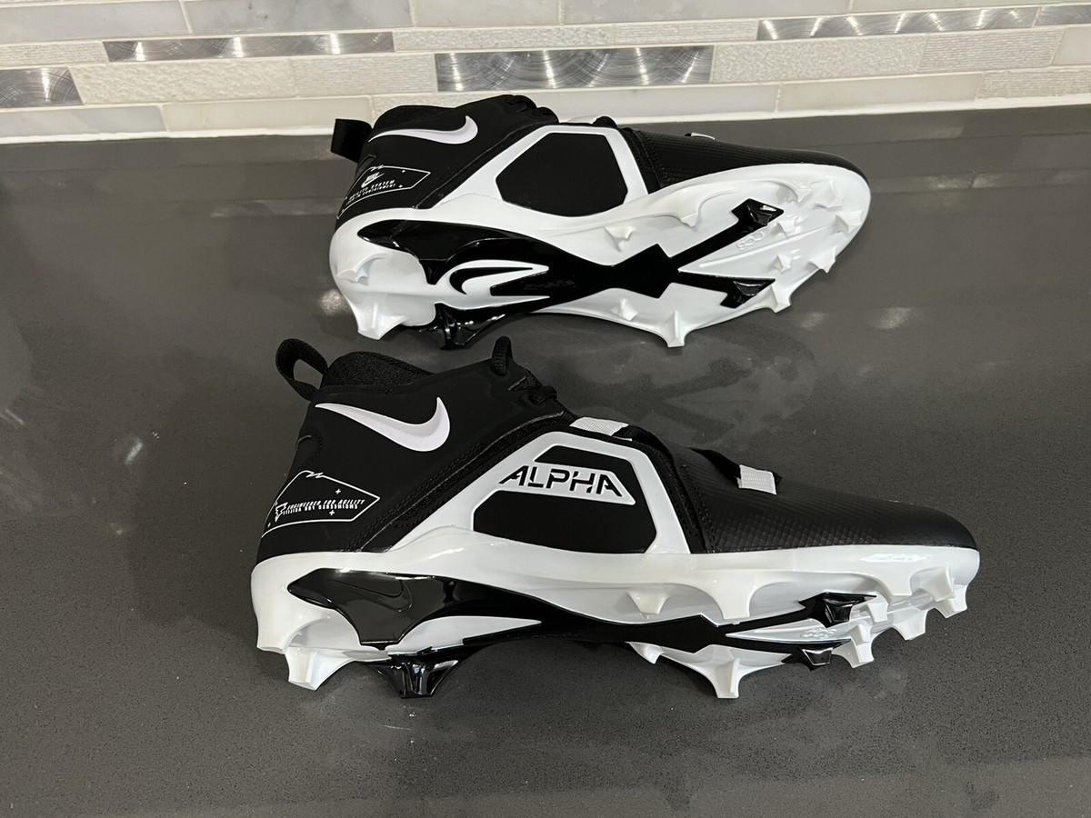 Nike Alpha Menace Pro 3 Football Cleats Size 12 Black White CT6649-001 NEW W/BOX Nike Alpha Menace Pro 3 Football Cleats Black/White Mens  main image 4