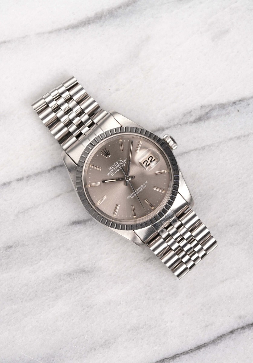 Rolex Datejust Ref 16030 Automatic 80s Quickset Grey Dial 36mm