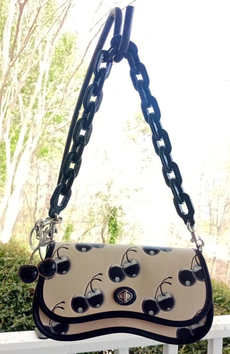 Coach SMALL Coachtopia CL761 Wavy Dinky Cherry Print Bag w/Cherry