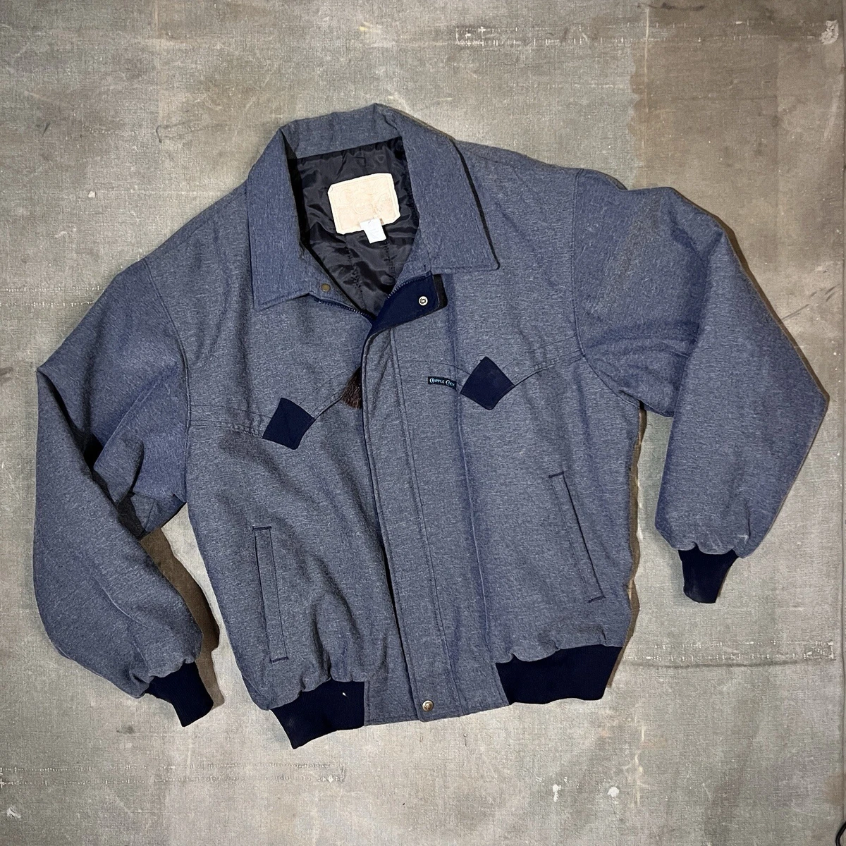 ビンテージ90s Made in USA ブルゾン CREPPLE CREEK Rare Vintage Cripple Creek Suede Leather Jacket in Green with