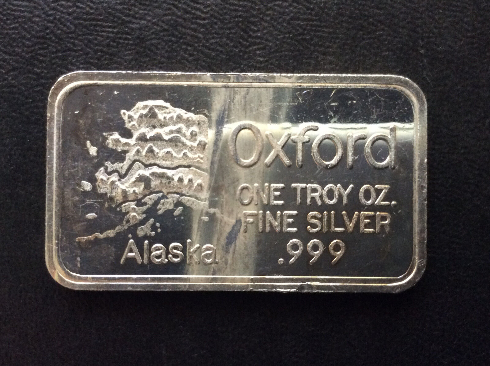 1984 Oxford Refiners Oxford Alaska OX-3 Silver Art Bar A4707 Korzystny klasyk