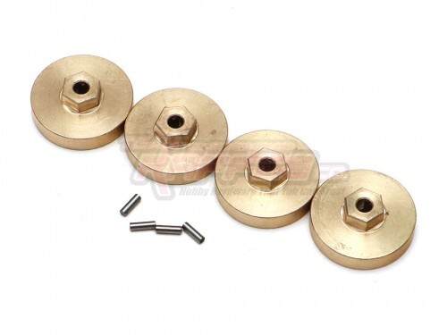 Team Raffee TRC/302827 Brass Wheel Weights with Hex Hub (4) for Axial SCX24