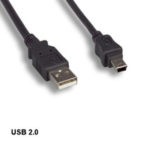 KNTK 1' USB 2.0 A to Mini B 5Pin Cable Sync Charge Camera PDA MP3 PS3 Cord