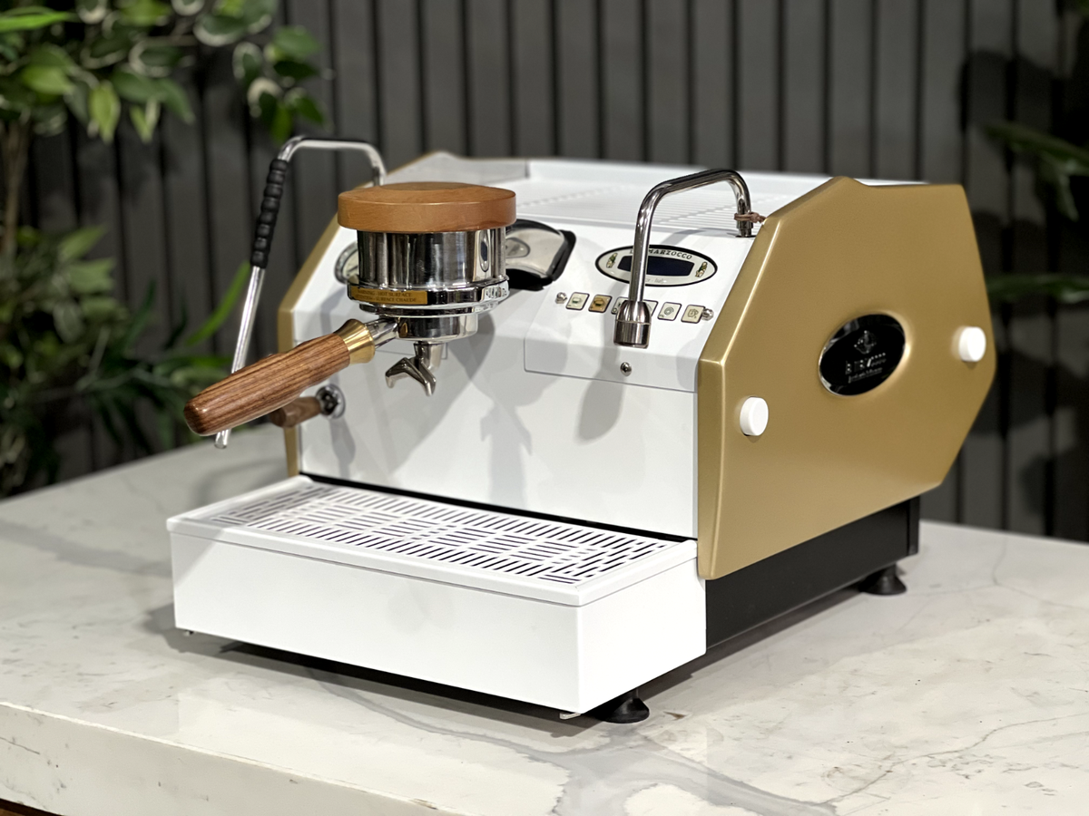 LA MARZOCCO GS3 AV WHITE GOLD & TIMBER 1 GROUP ESPRESSO COFFEE