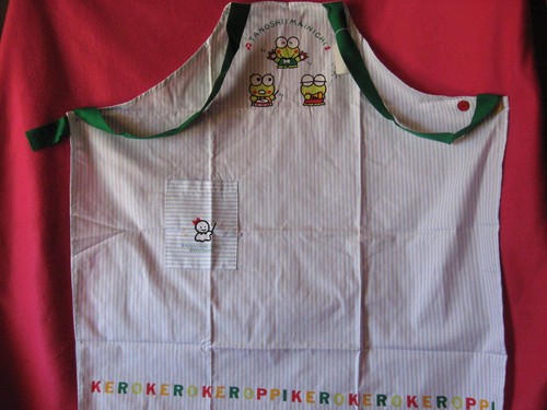 SANRIO KEROPPI GREMBIULE RIGHE ADULTO NUOVO VINTAGE1988/1990 - Foto 2 di 8
