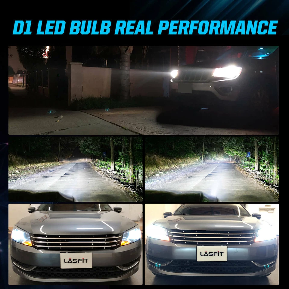 Lasfit LED Headlight Bulb D1S D1R D3S D3R High Low Beam HID Xenon Conversion Kit - Image 3 of 4