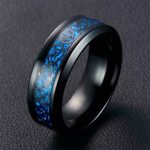 The Vampire Diaries Elena/Damon Blue Sapphire, Black Onyx, Tungsten Plated Ring - Picture 47 of 85