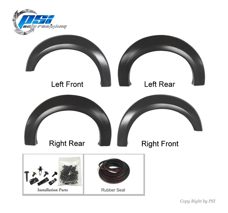 Extension Style Fender Flares Fits Ford F-150 2015-2017 Paintable Finish  - Изображение 2 из 4