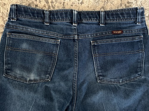 Vintage 80’s Wrangler Jeans True Blue Style Elite Clasp 36x30 Distressed/Pleated - 第 3/9 張圖片