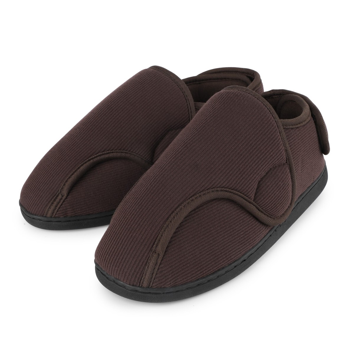 TIESTRA Mens Slippers Memory Foam Slippers Wide Fit House Shoes