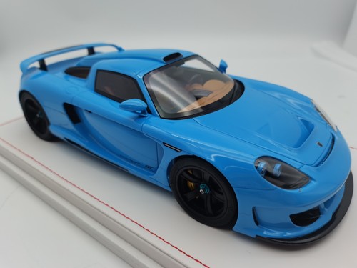 1/18 Ivy Models Porsche Gemballa Mirage GT in Baby Blue on Leather base - Picture 4 of 6