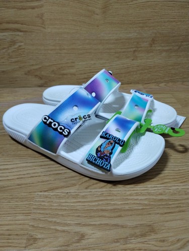 Crocs Character Charm Classic Solarized Tie Dye Two-Strap Croc Inclusion M5 W7