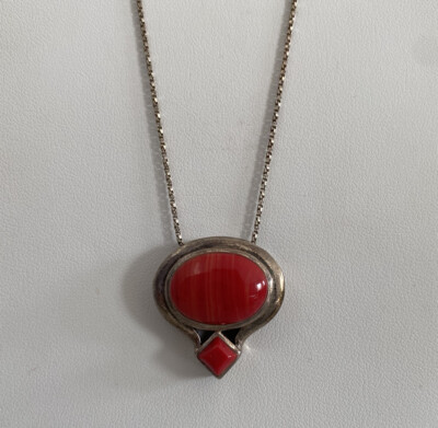 ネックレス・ペンダント Red Jasper Pendant SILVER 925 Gorgeous Sterling Silver 925 Red Jasper ? Pendant Necklace Chain