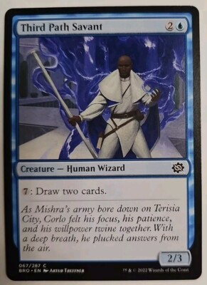 MTG Magic The Gathering Card Third Path SavantCreature Human Wizard Blue BRO
