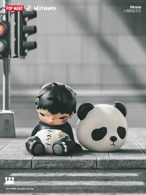 POP MART-Hirono Doll Panda Pendant Exhibition Limited Action