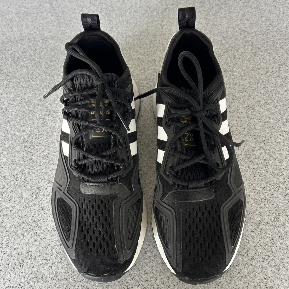 Women's Adidas ZX Boost Shoes Black and White Size 6.5 #126670474
