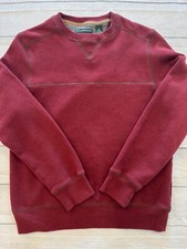 G.H. Bass  Co. Sweatshirt Mens Small Burgundy Fleece Outdoor Hunting Hiking