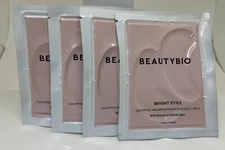 BeautyBio Bright Eyes Depuffing Brightening Eye Gels Mask 4 Pair NEW SEALED PACK