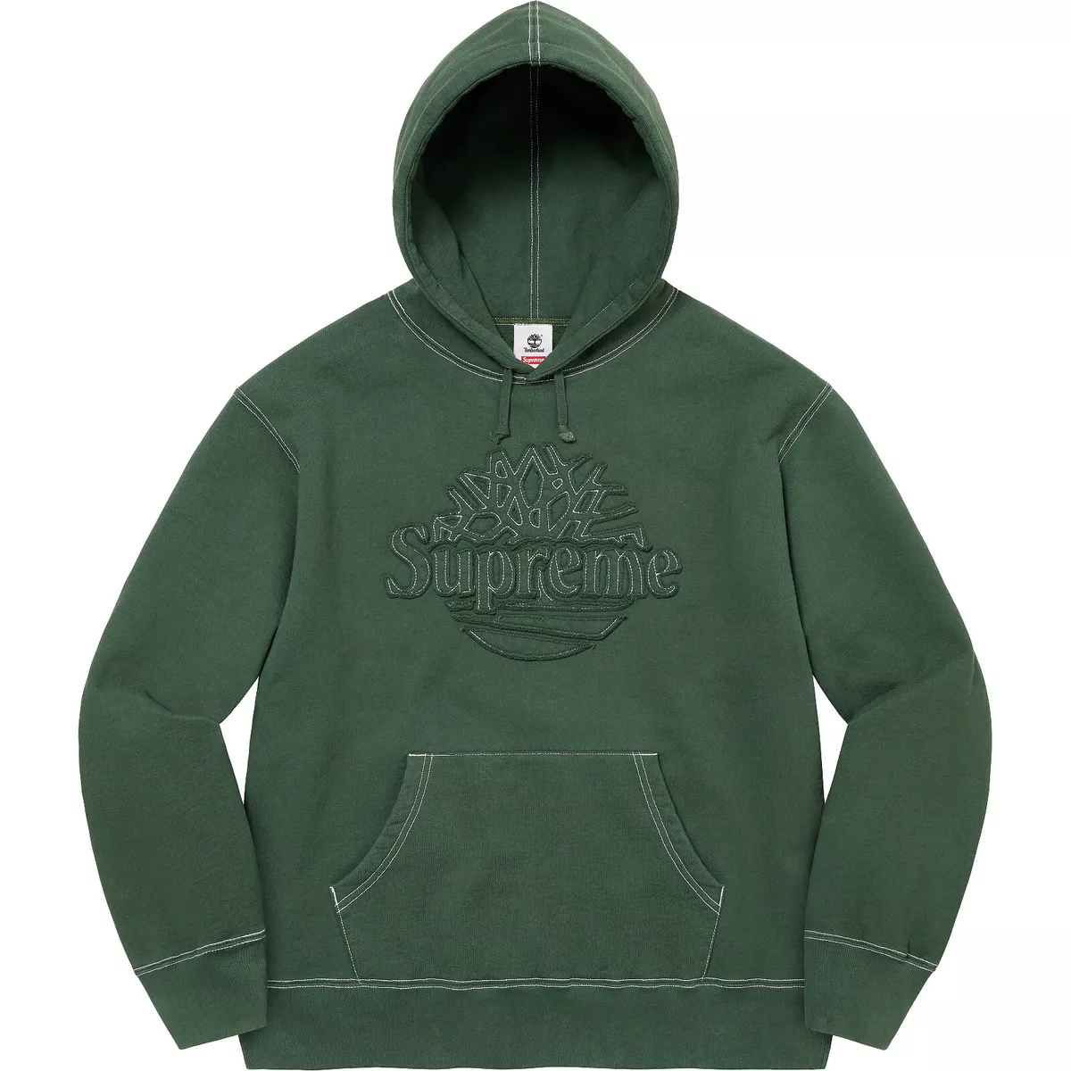 Supreme®/Timberland® Hooded Sweatshirt SS23 Pine Green Hoodie Men’s Size XXL