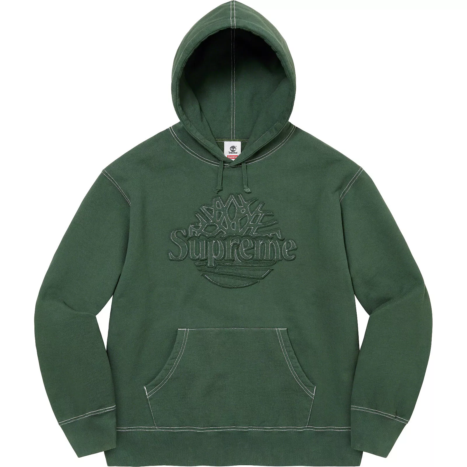Sweat shirt à capuche Supreme®/Timberland® SS23 vert pin sweat à capuche homme taille XXL